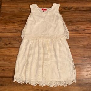 Red Saks Fifth Ave. Lace Detail Dress